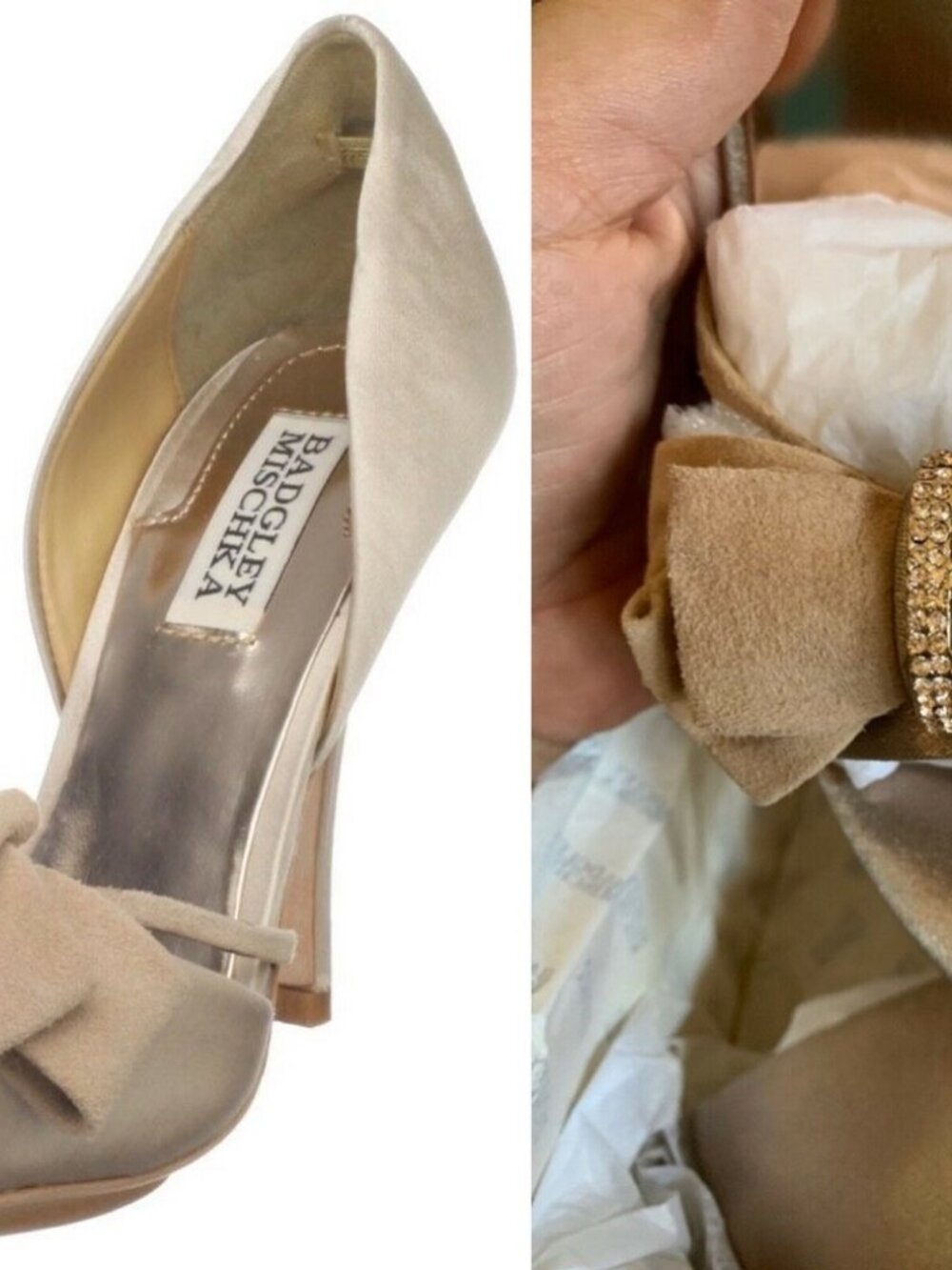 Badgley Mischka Babette Platinum Platform Pumps